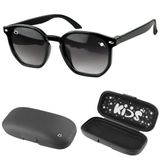 Oculos Sol Infantil Preto Proteção Uv Vintage + Case Menino Casual Qualidade Premium Presente Verão