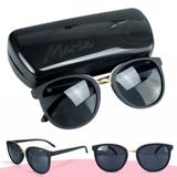 Oculos Sol Feminino Verão Emborrachado + Case Moda Estiloso Preto Original Casual Qualidade Premium
