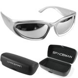 Oculos Sol Masculino Hype Bale Rap Ref Trap Oval Y2k + Case Presente Clubmaster Prateado Luxo Retrô