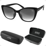 Oculos Sol Feminino Case Proteção Uv Vintage Gatinho Praia Original Acetato Quadrado Verão Moda Luxo