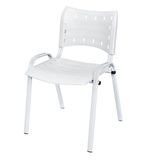 Cadeira Iso Base Branco Igreja, Escola, Escritório - Branco Kit 1 Peça