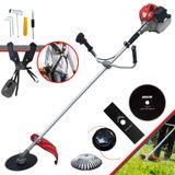 Roçadeira Anmax Cg430-p À Gasolina 43cc 2hp 9.000rpm Multifuncional Com Carretel + Faca 2 Pontas E 3 Pontas + Faca 80 Dentes + Escova Rotativa
