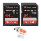 Cartão De Memória Sandisk Extreme Pro 64gb Sdxc Uhs-i 200mb/s