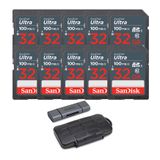 Cartão De Memória Sandisk Ultra Sdhc Uhs-i 32gb (pacote Com 10) Com Estojo