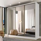 Guarda-roupa Casal Com Espelho Champ Branco