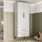 Guarda-roupa Infantil Encanto Espresso Móveis Branco