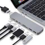Adaptador De Hub Usb C Hyperdrive Mac Multi-port Macbook Cinza