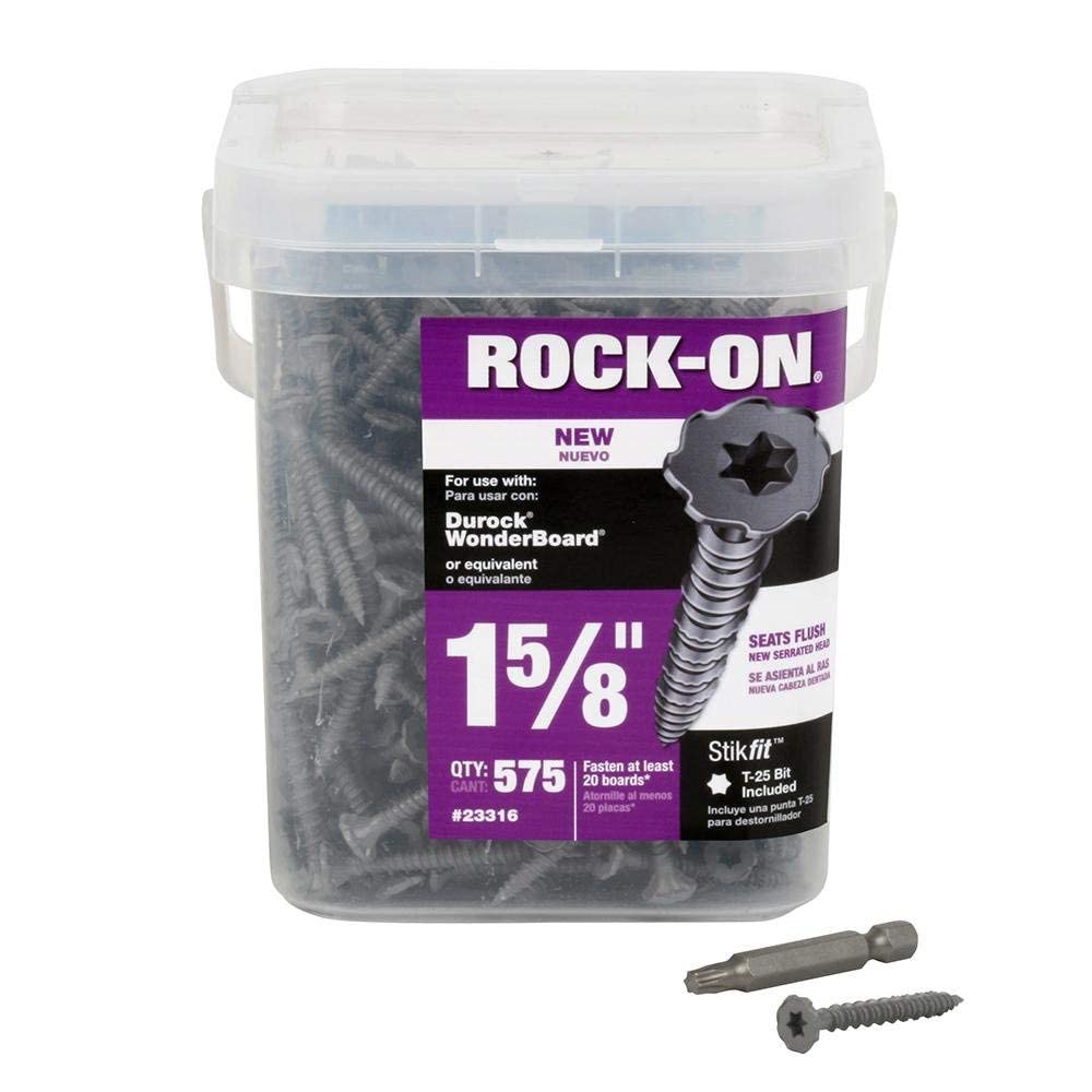 Parafusos De Placa De Cimento Rock-on #9 X 1-5/8 Pol. 575ct