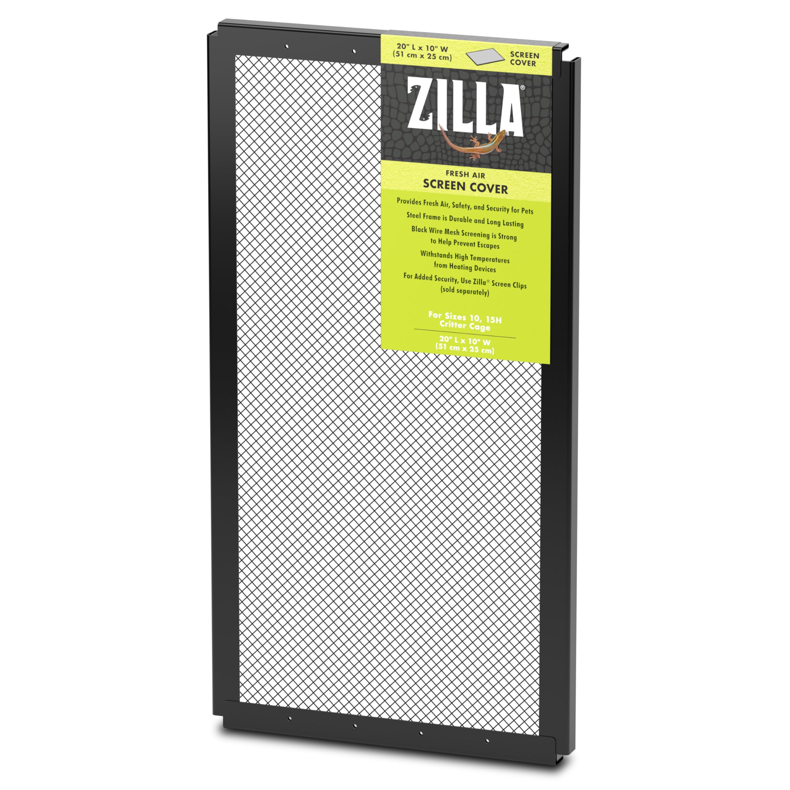 Capa De Tela Para Terrário Zilla Pet Reptile Fresh Air 20x10cm