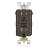 Gfci Outlet Leviton 15 Amp Self-test, Marrom Resistente A Adulterações