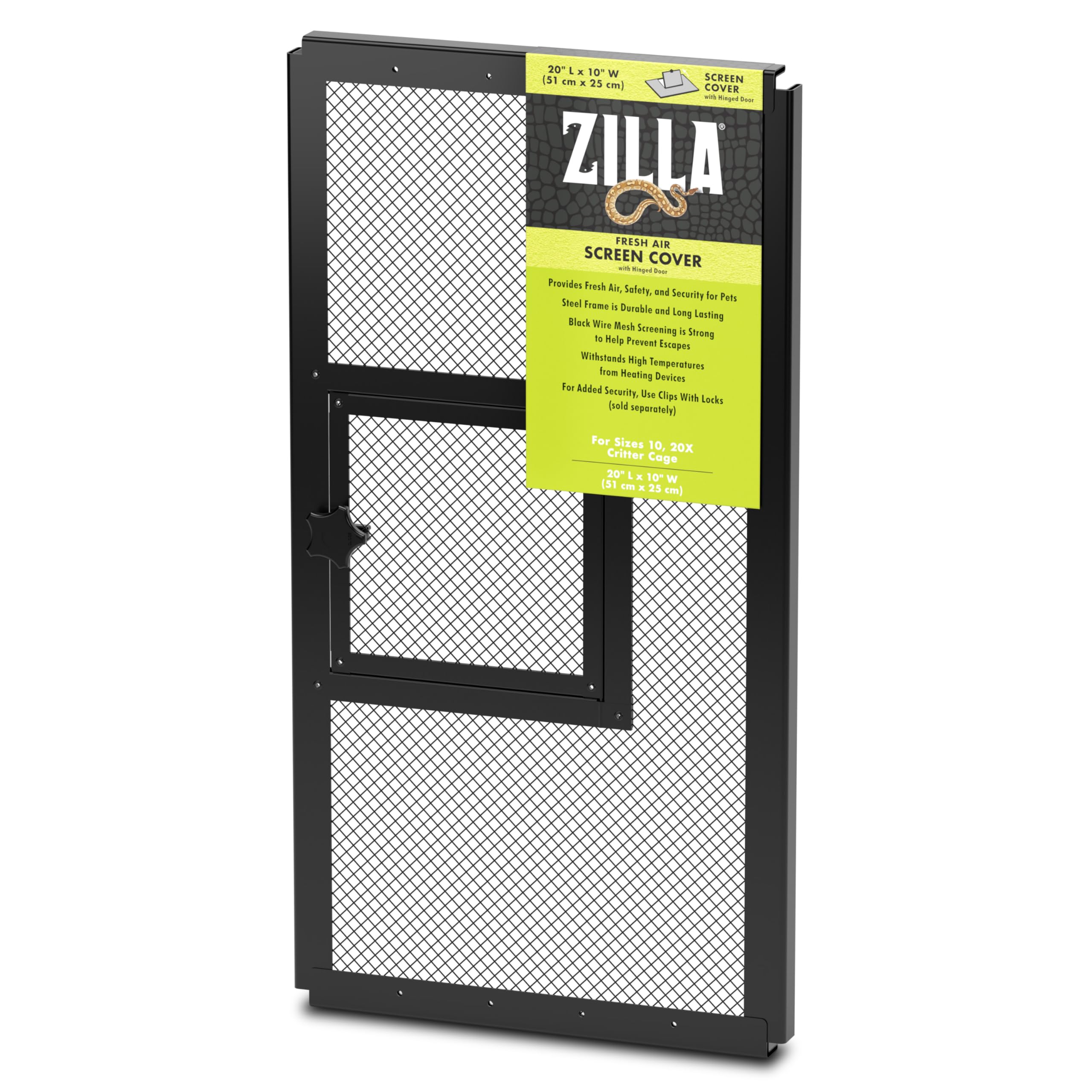 Capa De Tela Para Terrário Zilla Pet Reptile Fresh Air 20x10cm