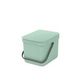 Lata De Lixo Brabantia Sort &amp; Go Food 6l Jade Green Com Alça