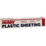 Folhas De Plástico Husky 412c 12 Pés X 100 Pés De Polietileno Transparente De 4 Mil