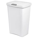 Lata De Lixo Sterilite 49l Touchtop Com Tampa Branca, Pacote Com 4