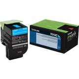 Cartucho De Toner Lexmark 70c1xc0 Ciano De Alto Rendimento