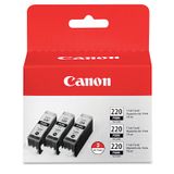 Cartuchos De Tinta Canon 2945b004 (pgi-220) Pretos 3/pk