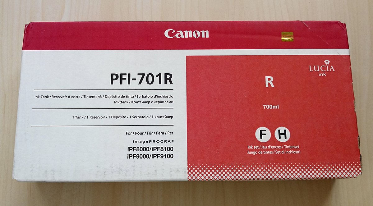 Tinta Canon 0906b001 700ml Vermelha