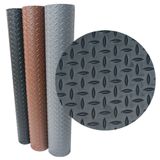 Piso Rubber-cal Diamond-plate Termoplástico 3,5 Mm Marrom