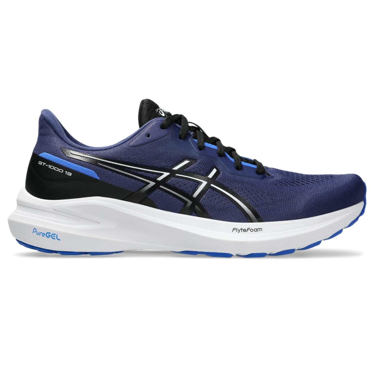 Tênis De Corrida Asics Gt-1000 13 Para Homens Azul Índigo/branco 10.5