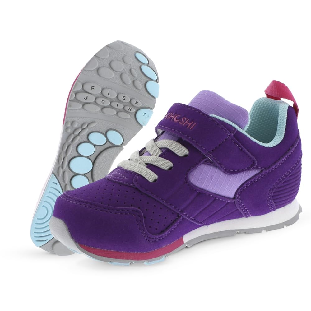 Sapatos Infantis Tsukihoshi Racer Com Fecho De Alça Roxos 9,5 Anos