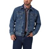Jaqueta Jeans Wrangler Cowboy Cut Western Sem Forro Masculina Stonewash