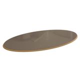 Tampo Mesa Sala De Jantar Madeirado C/ Vidro Ta61 Jantar/premium Redondo 180x105cm Freijo/bronze - Kappesberg