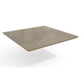 Tampo Mesa Sala De Jantar Madeirado C/ Vidro Ta28 Quadrado 105x105cm Freijo/bronze - Kappesberg