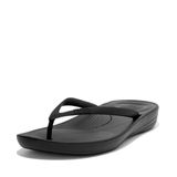 Chinelos Fitflop Iqushion Rubber Para Mulheres, Pretos, Tamanho 6us