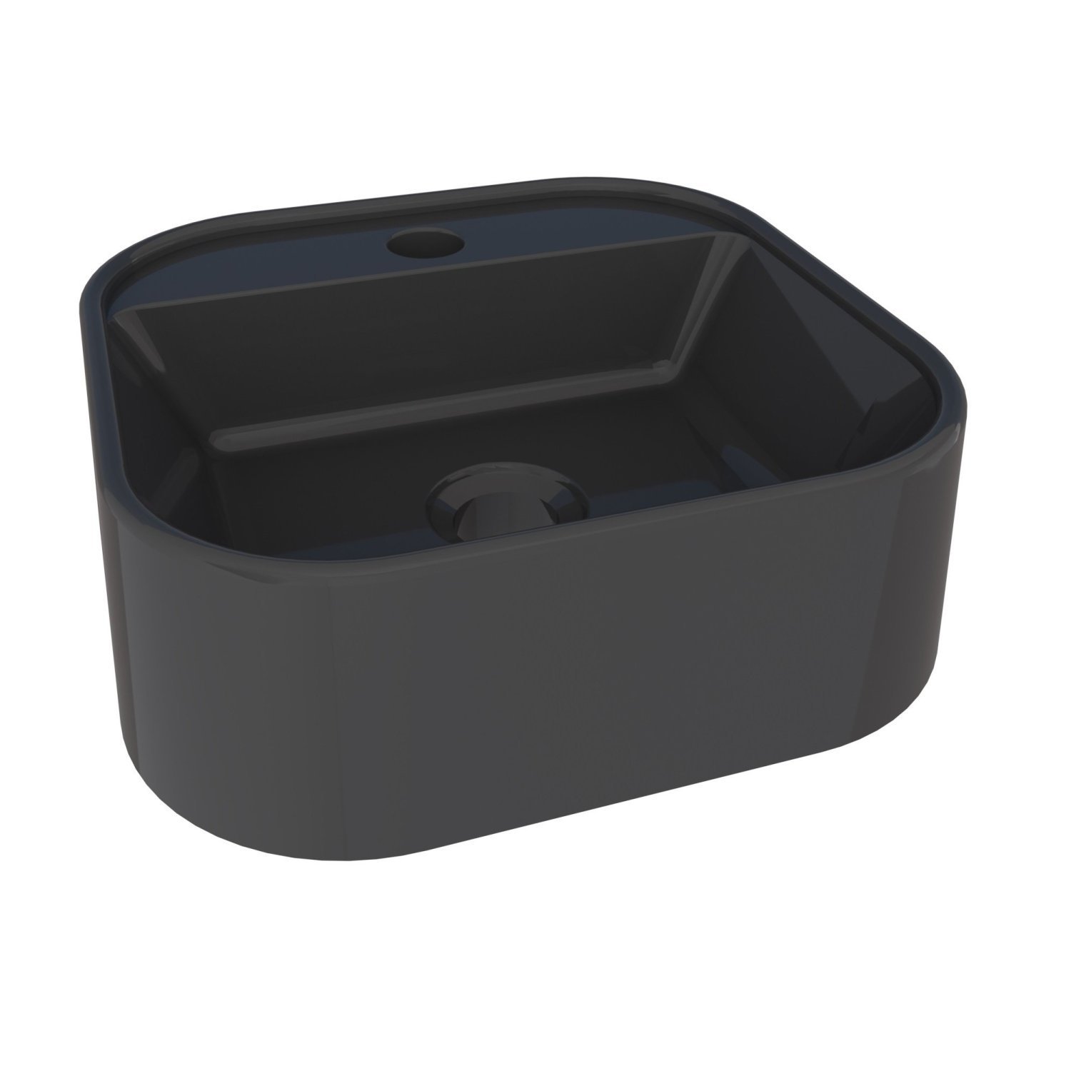 Cuba Para Banheiro Em Mármore Sintético 31,2x32,7cm Duna Cozimax Preto