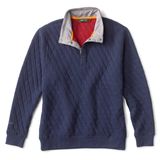 Moletom Orvis Acolchoado Snap Para Homem Azul Marinho - Tamanho M