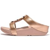 Sandália Wedge Fitflop Halo Bead-circle Metallic H-bar Feminina