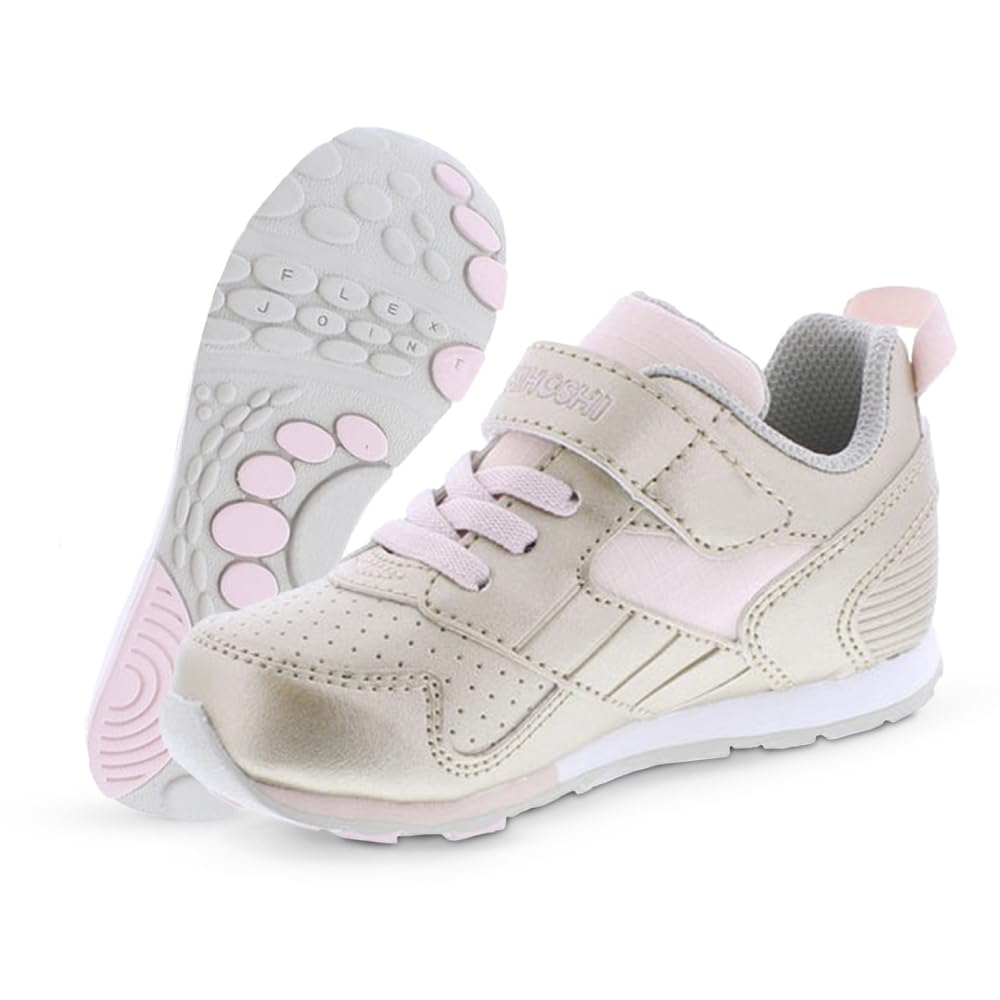 Sapatos Tsukihoshi Racer Kids Gold/rose 8,5 Para Crianças (1-4 Anos)