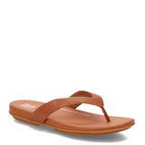 Chinelos Fitflop Gracie Leather Eo8592-080 Bronzeado Claro