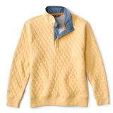 Moletom Orvis Acolchoado Snap Mockneck Para Homens - Wheat - Xxl