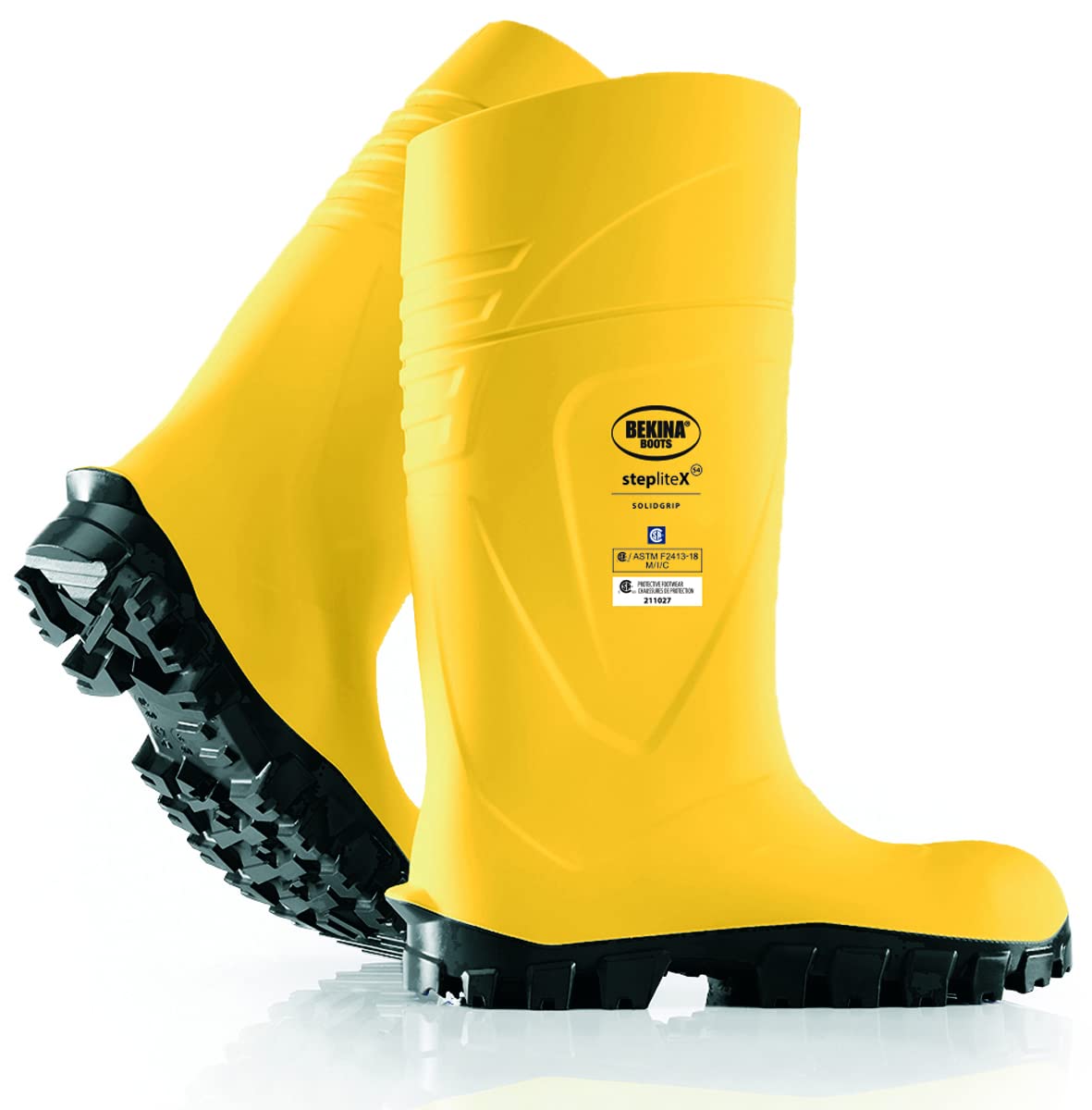 Botas De Segurança Wellington Bekina Steplitex Solidgrip S4 Amarelas