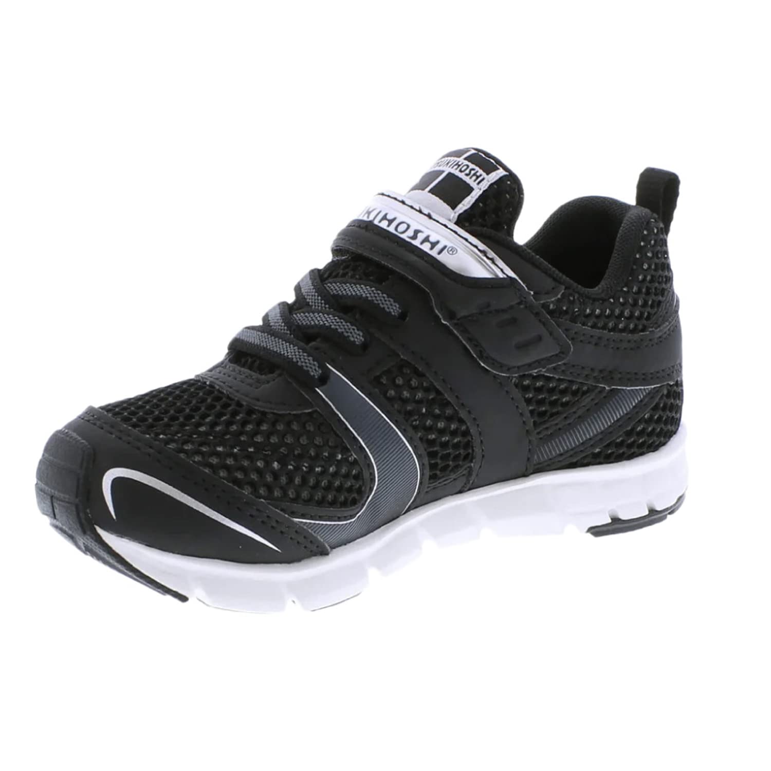 Sapatos Infantis Tsukihoshi Velocity Com Fecho De Alça Preto/prata 9t