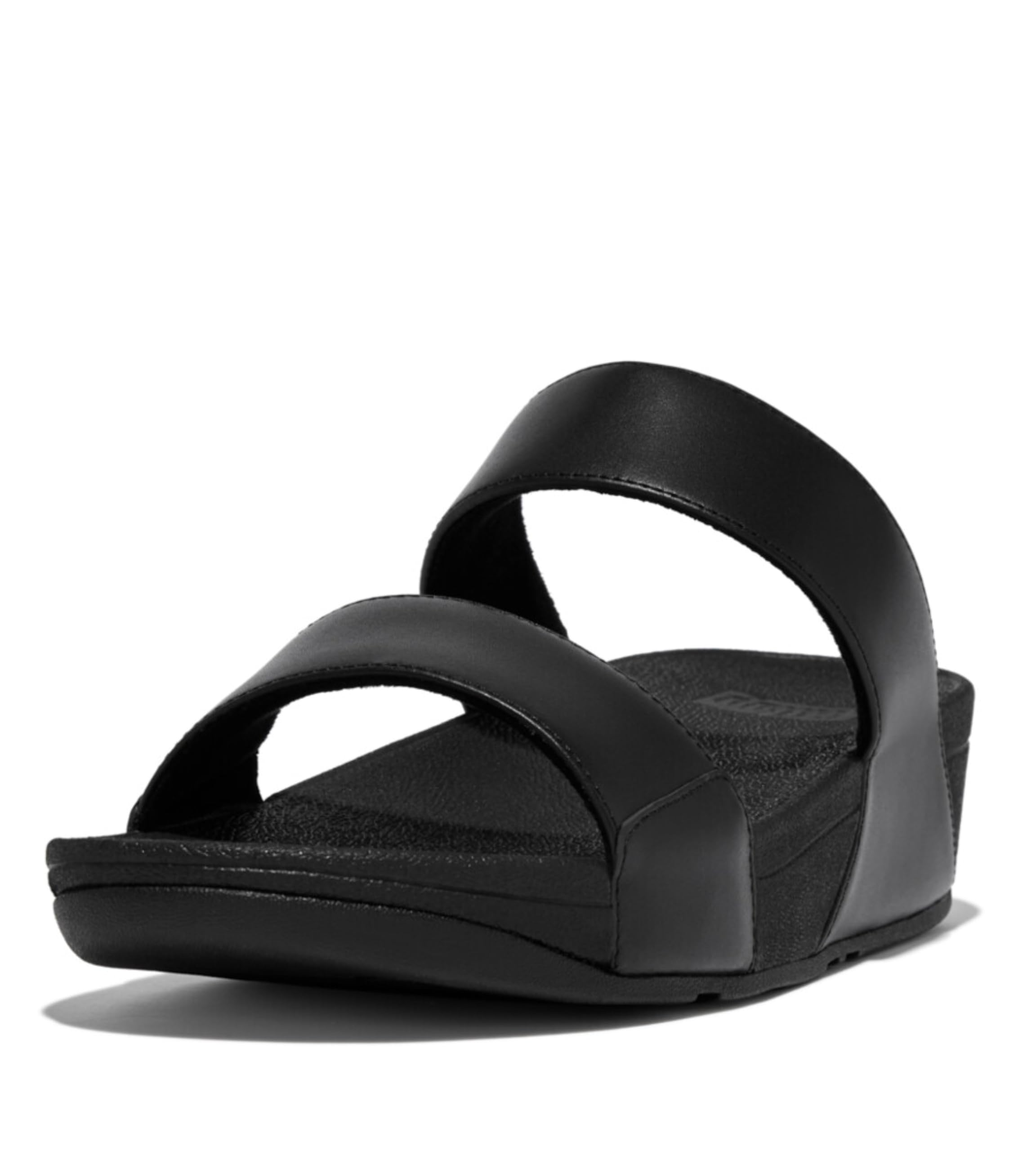 Slides Fitflop Lulu Leather Ed4090-060 Para Mulheres - Preto