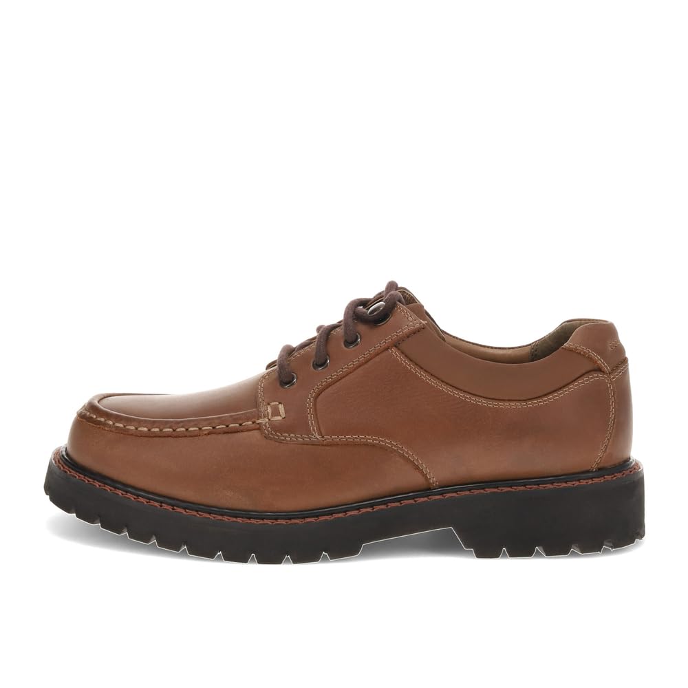 Sapatos Masculinos Dockers Glacier Oxford Garfield Tan-8w De Couro Sintético