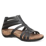 Sandália Bearpaw Layla Wide Preta De Couro Sintético Feminina Tamanho 7