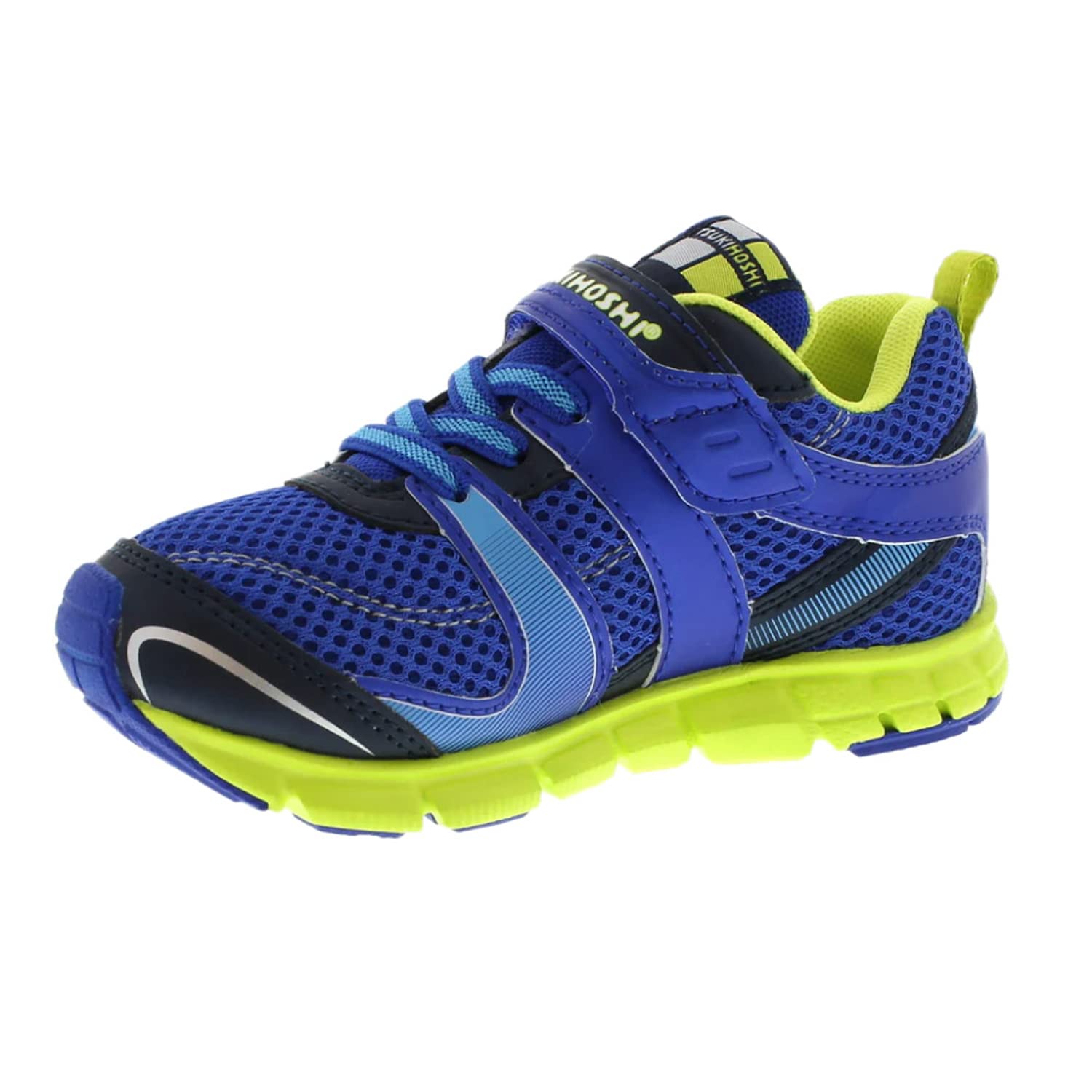 Sapatos Infantis Tsukihoshi Velocity Com Fecho De Alça Azul/limão - 7t
