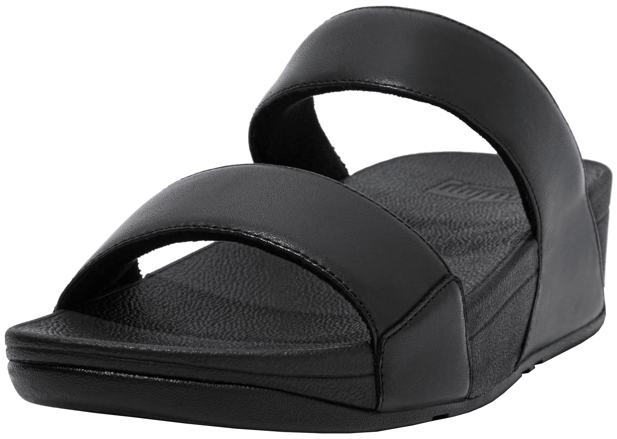 Slides Fitflop Lulu Leather Ed4090-070 Para Mulheres - Preto