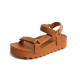 Sandália Reef Cushion Rem Hi Women Cognac Vegan Leather 6
