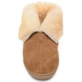 Bota De Tornozelo Feminina Minnetonka Em Pele De Carneiro Dourada Bronzeada 6m