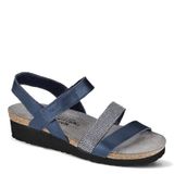 Sandália Naot Krista Backstrap Blue Rivets Para Mulheres