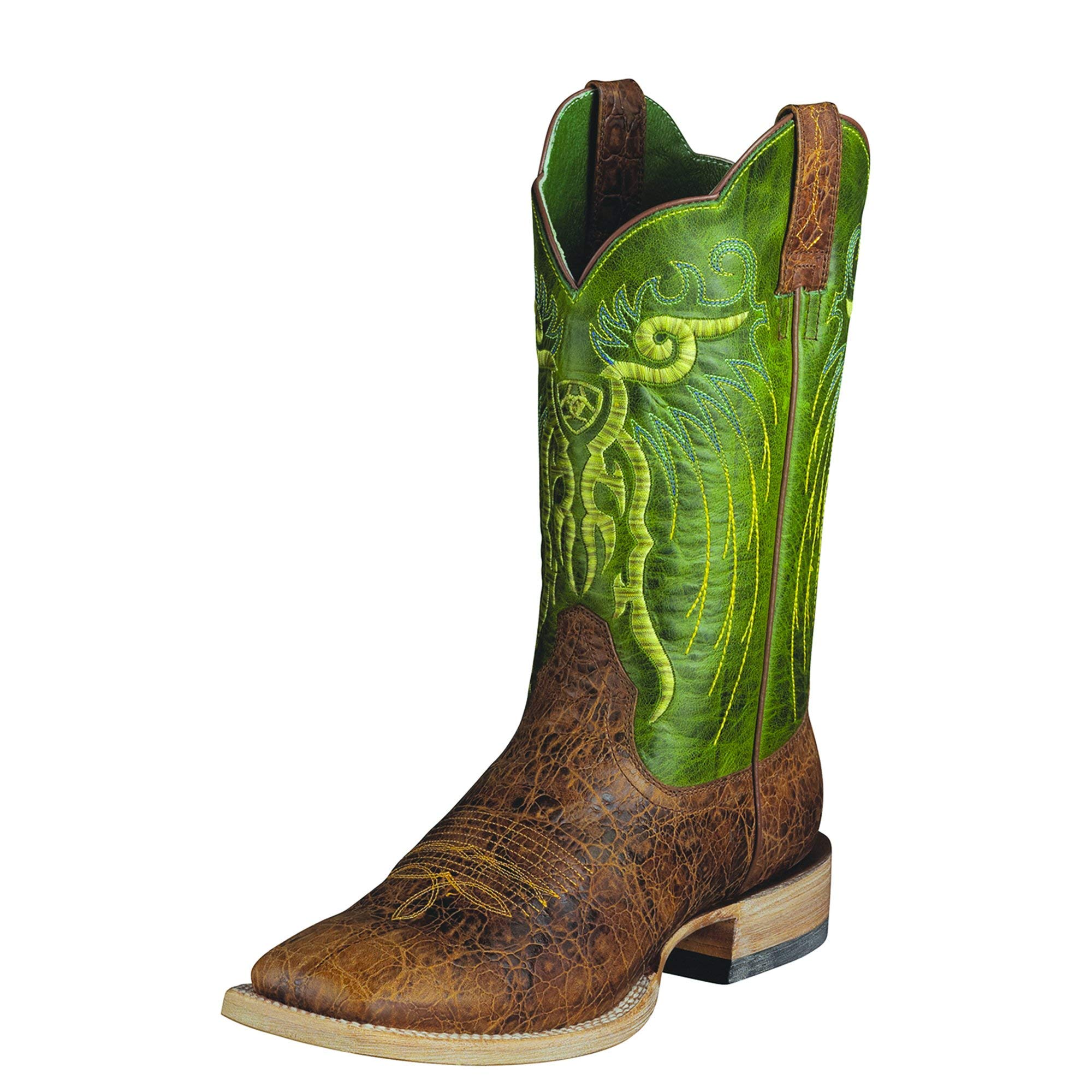 Western Boot Ariat Bmvy9 Mesteno Para Homens Adobe Clay/neon Lime