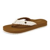 Sandália Cobian Braided Bounce Flip Flop Feminina Branca Tamanho 7