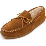 Chinelo Feminino Com Sola Dura Minnetonka, Forrado A Pilha, Marrom, Tamanho 11