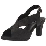 Sandália De Salto Alto Easy Street Christy Feminina Black Glitter