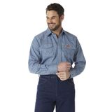Camisa Wrangler Riggs Workwear Fr Flame Resistant Blue Plaid