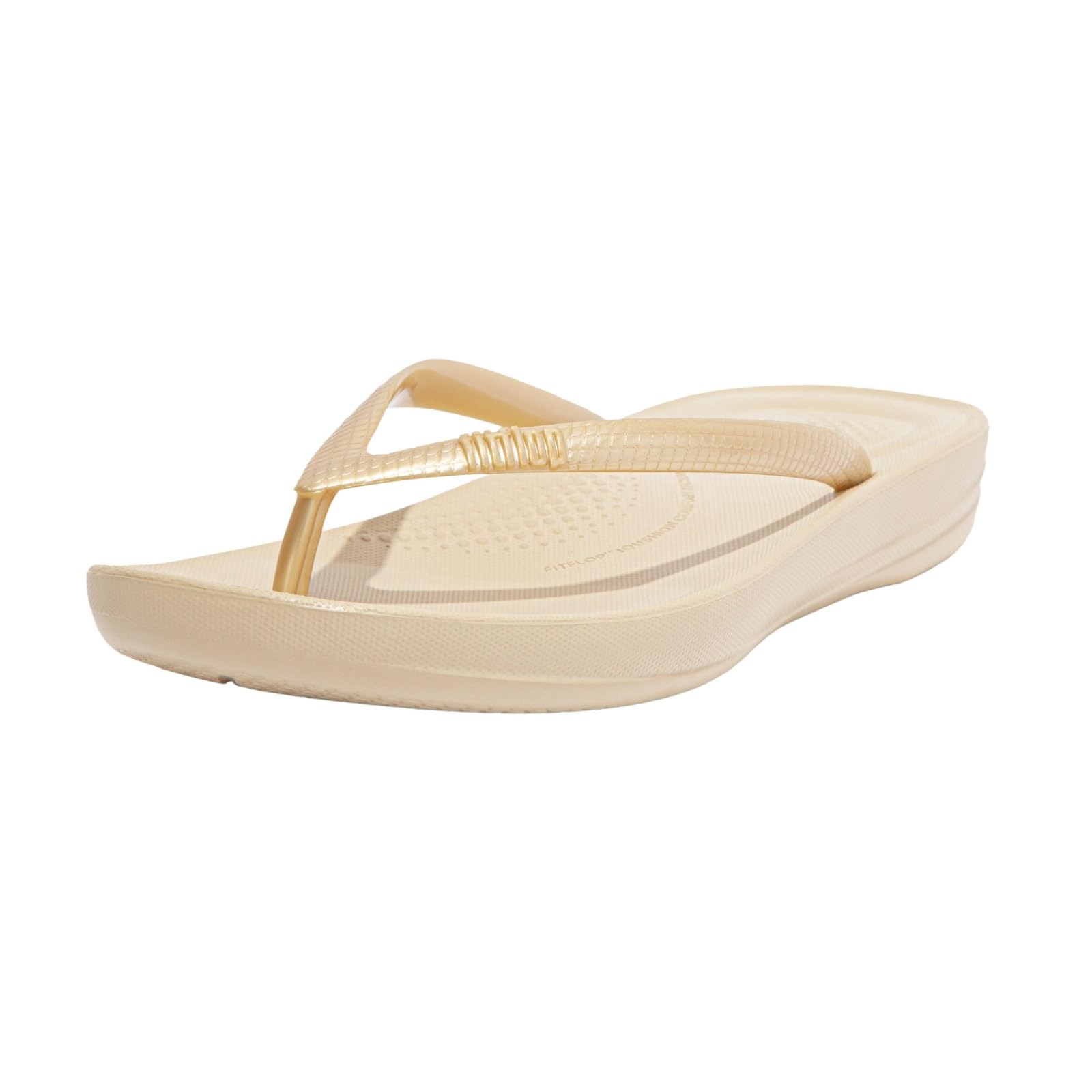 Chinelo Fitflop Iqushion Flip Flop-solid Para Mulheres Dourado